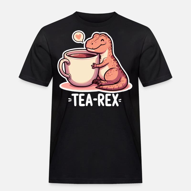Tee Rex Tee-Rex Teetrinker Geschenk - Männer Workwear T-Shirt - Schwarz