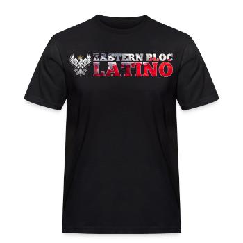 Ostblock Latino Pole Polen weißer Adler Geschenk - Männer Workwear T-Shirt - Schwarz - Vorne - AI Model Male 178 light (178cm)