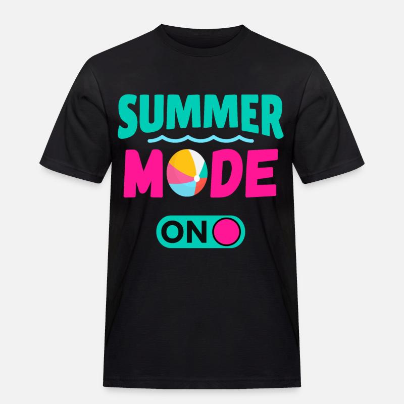 Sommermodus Ein - Männer Workwear T-Shirt - Schwarz