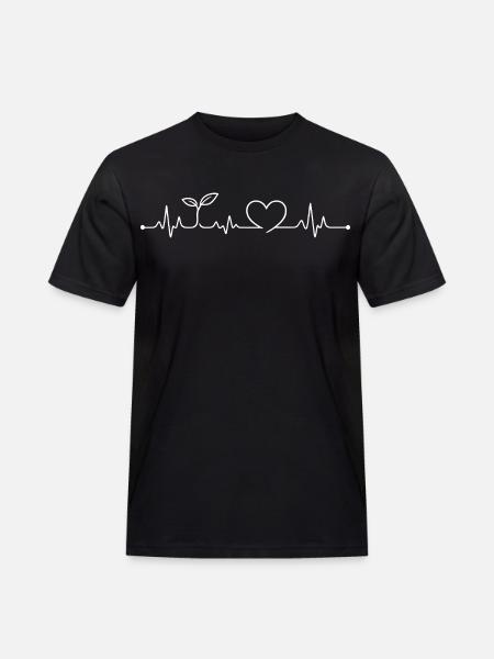 Vegan heartbeat vegan - Men's Workwear T-Shirt - black