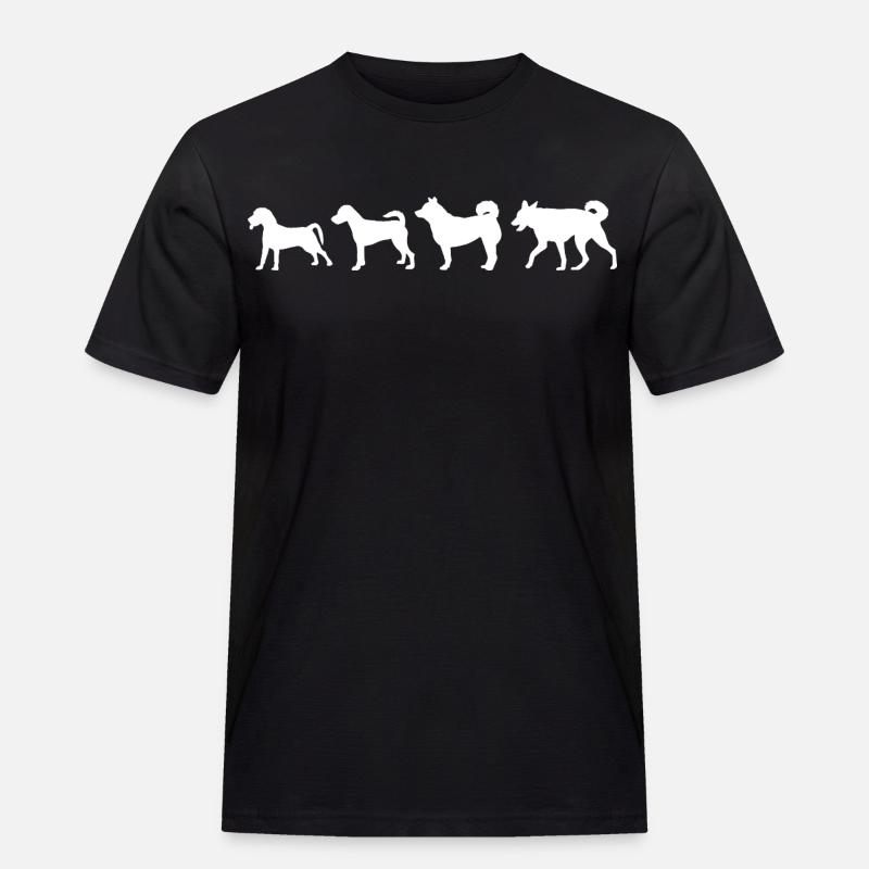 Hund Evolution - Männer Workwear T-Shirt - Schwarz