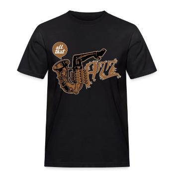 All that jazz - Männer Workwear T-Shirt - Schwarz - Vorne - AI Model Male 178 light (178cm)