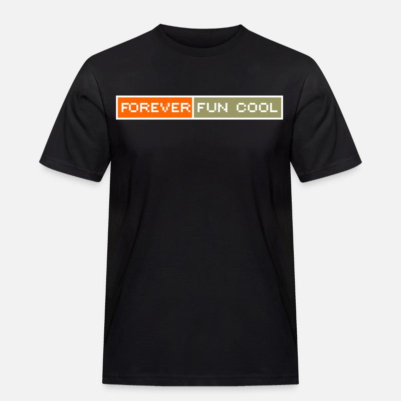 Just Cold Fun Englisch - Männer Workwear T-Shirt - Schwarz
