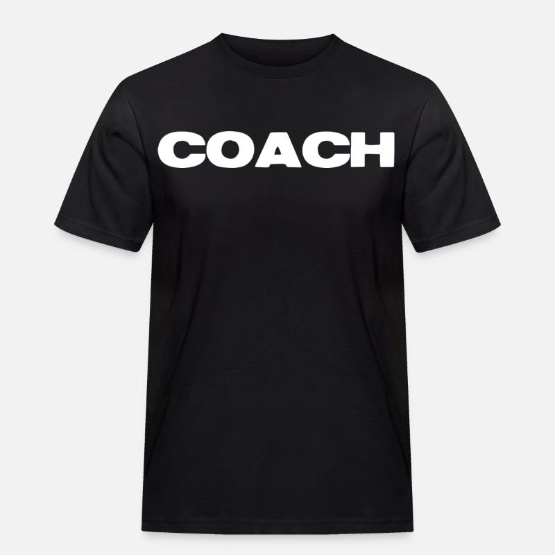 Coach Bold - Männer Workwear T-Shirt - Schwarz