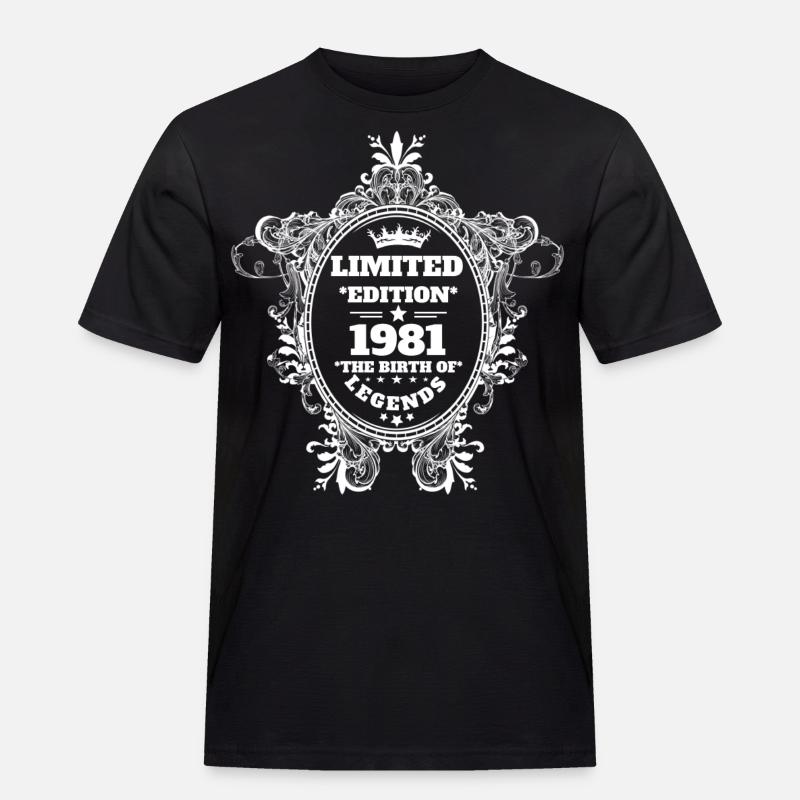 1981 - Männer Workwear T-Shirt - Schwarz