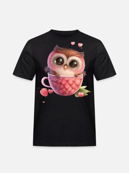 Mug Chouette Fraise - T-shirt Workwear homme - noir