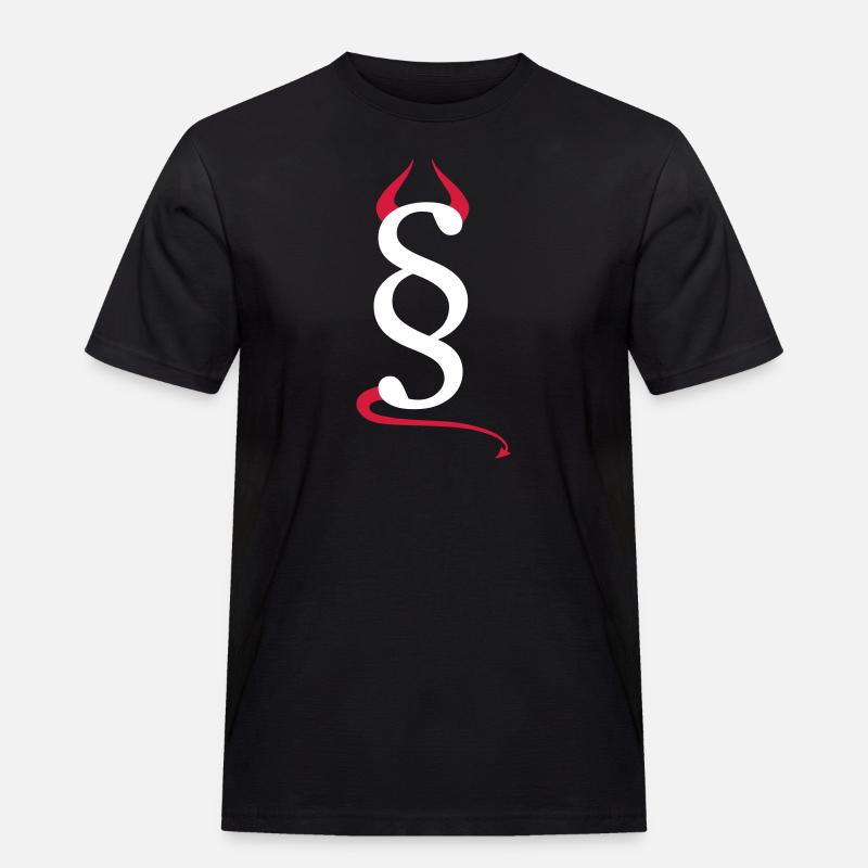Devils Paragraph - Männer Workwear T-Shirt - Schwarz