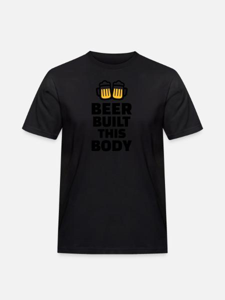 Beer built this body - Men's Workwear T-Shirt - black