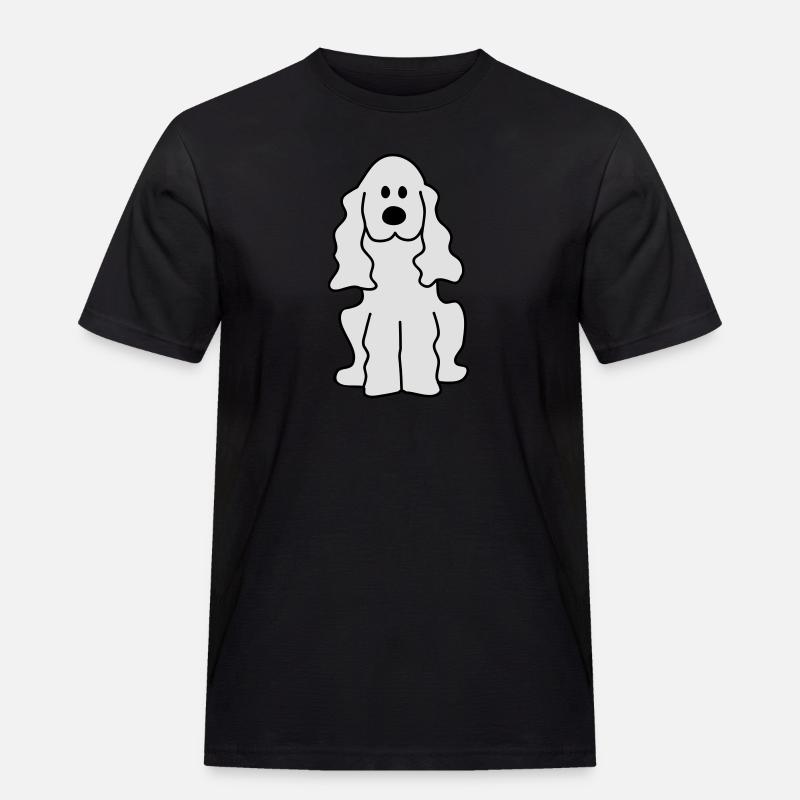 Cocker Spaniel - Männer Workwear T-Shirt - Schwarz