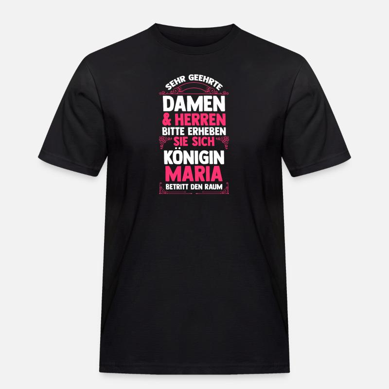 Maria - Männer Workwear T-Shirt - Schwarz