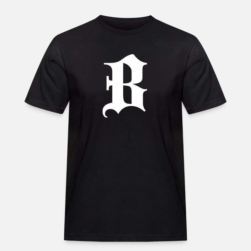 Gothic Monogram B - Men's Workwear T-Shirt - black