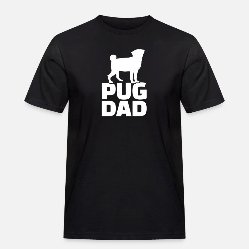 Mops - Männer Workwear T-Shirt - Schwarz