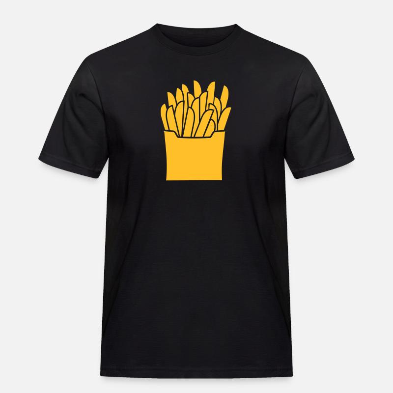 Pommes - Männer Workwear T-Shirt - Schwarz