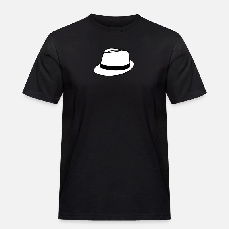 Hut - Männer Workwear T-Shirt - Schwarz