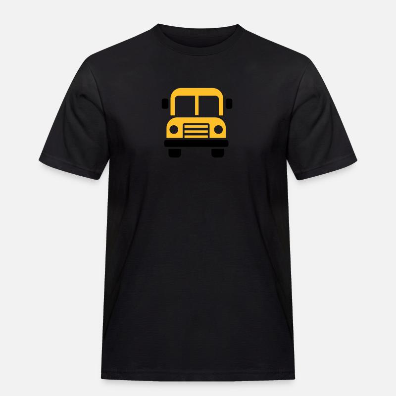 Bus - Männer Workwear T-Shirt - Schwarz
