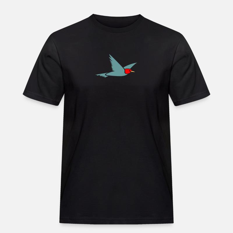 b i r d382 - Männer Workwear T-Shirt - Schwarz
