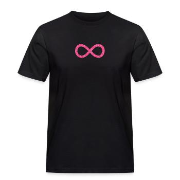 Unendlichkeit Glitzer - Männer Workwear T-Shirt - Schwarz - Vorne - AI Model Male 178 light (178cm)