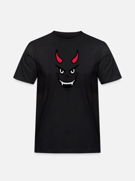 Evil Devil Face Design - Men's Workwear T-Shirt - black