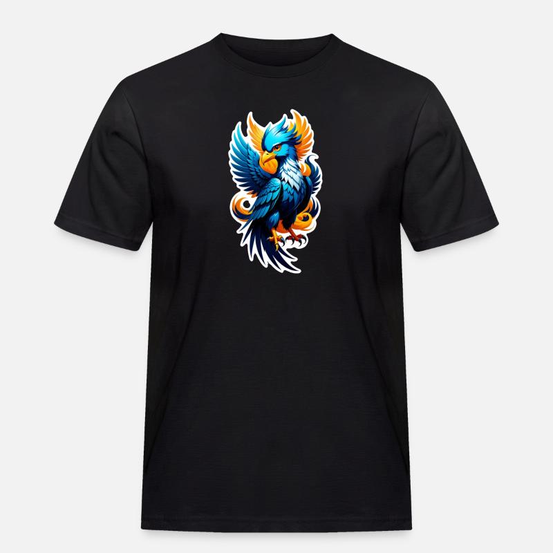 Phönix - Phönix - Feuervogel - Männer Workwear T-Shirt - Schwarz