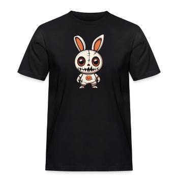 Hase Halloween Zombie - Männer Workwear T-Shirt - Schwarz - Vorne - AI Model Male 178 light (178cm)