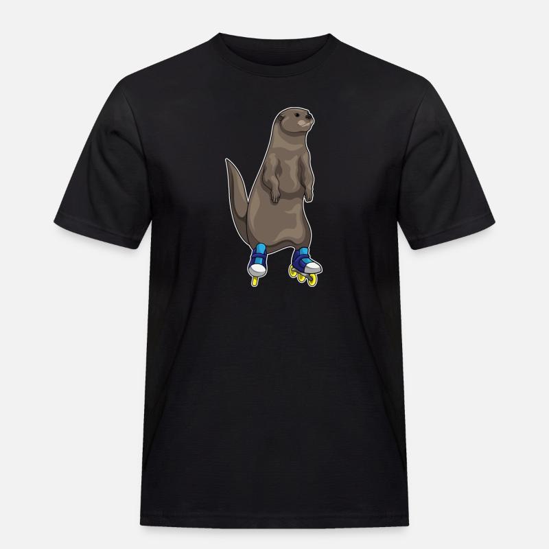 Otter Inline skating Inline skates - Männer Workwear T-Shirt - Schwarz