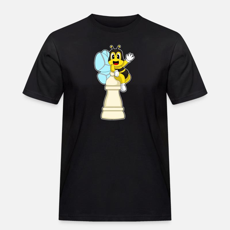 Schachfigur Bauer Biene Schach - Männer Workwear T-Shirt - Schwarz