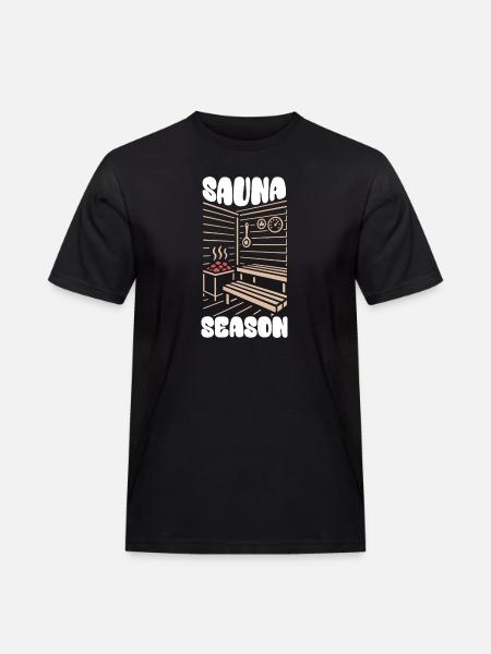 Sauna Season - Sauna - Saying - Men's Workwear T-Shirt - black
