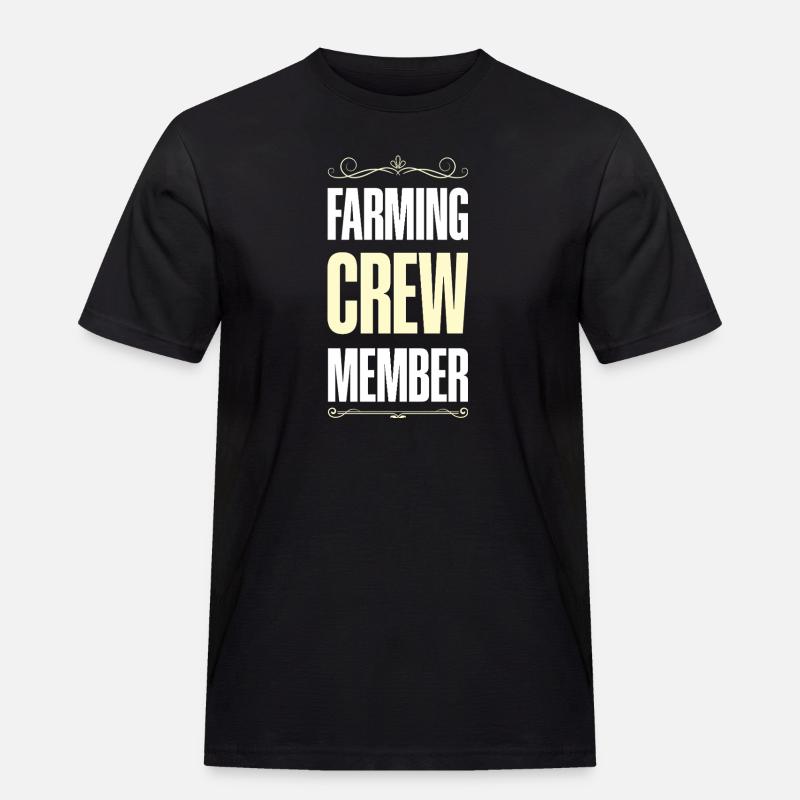 Farming Crew - Männer Workwear T-Shirt - Schwarz