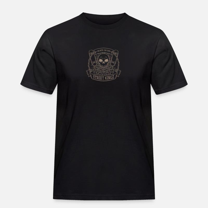 Skate oder Die - Street Kingz - Männer Workwear T-Shirt - Schwarz