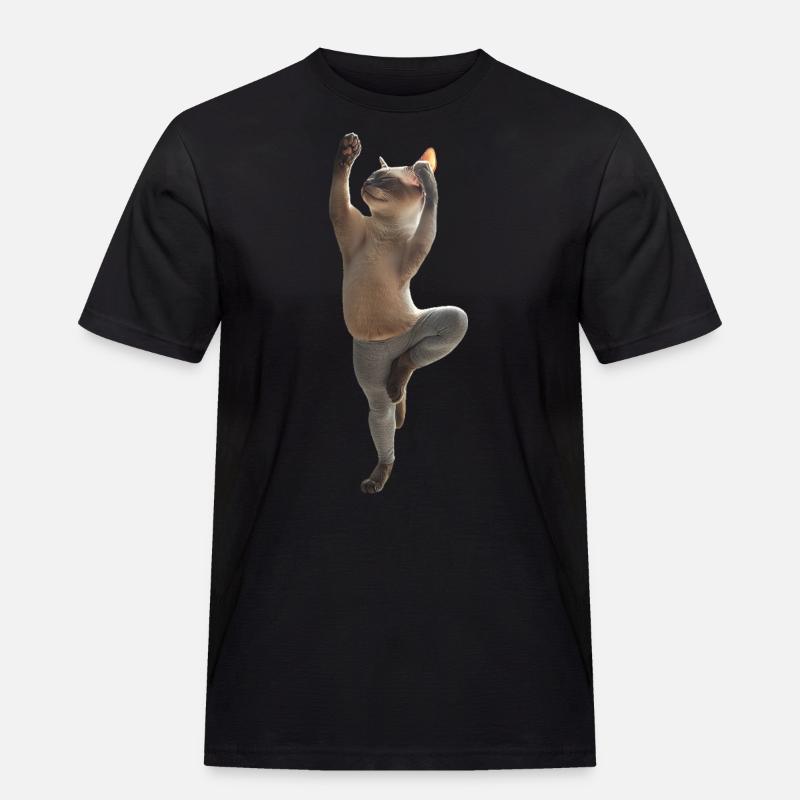 Birmanisch - Männer Workwear T-Shirt - Schwarz