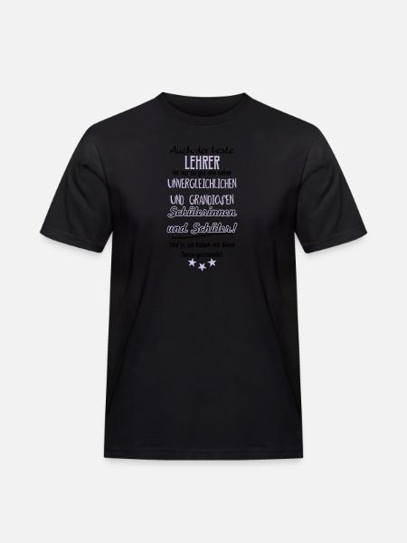 Bester Lehrer Tasse - Männer Workwear T-Shirt - Schwarz