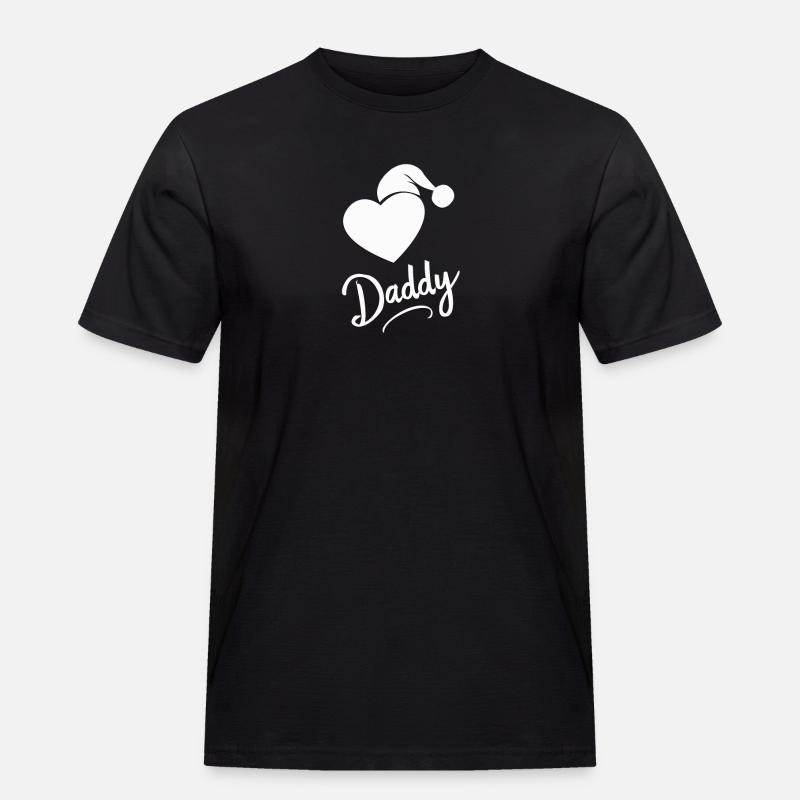 Herzlicher Daddy" - Männer Workwear T-Shirt - Schwarz