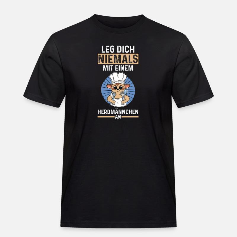 Erdmännchen Herdmännchen - Männer Workwear T-Shirt - Schwarz