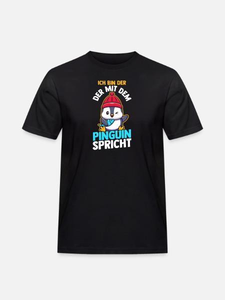 Pinguin - Männer Workwear T-Shirt - Schwarz