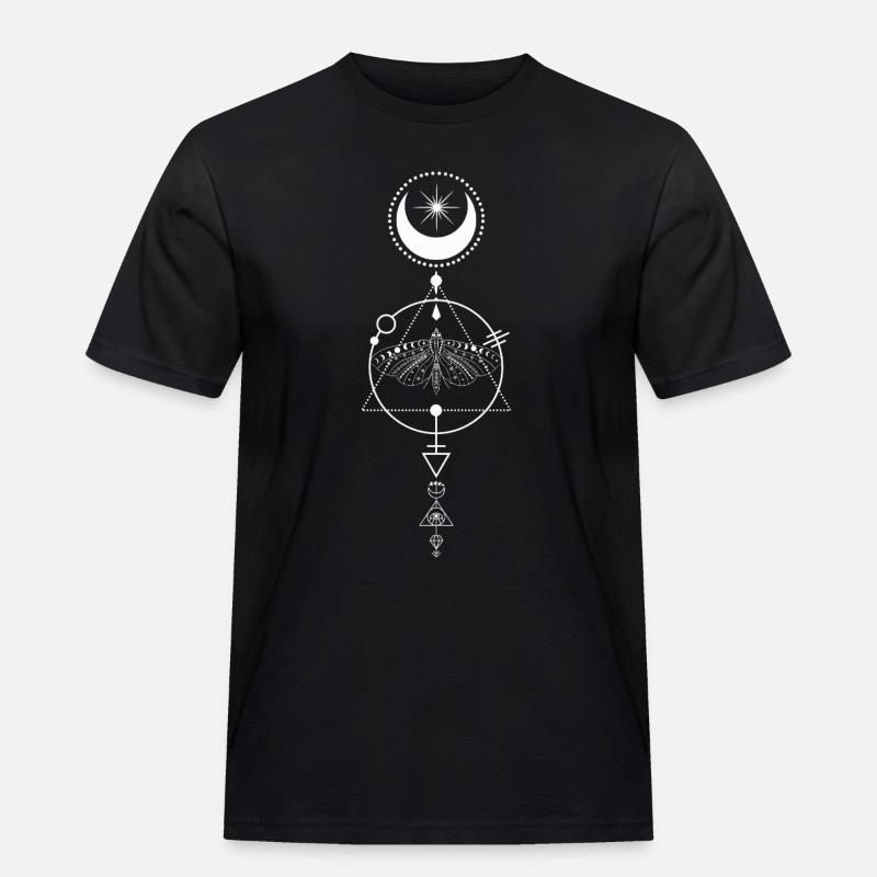 Celestial Moth Alchemy Glyph - Men's Workwear T-Shirt - black