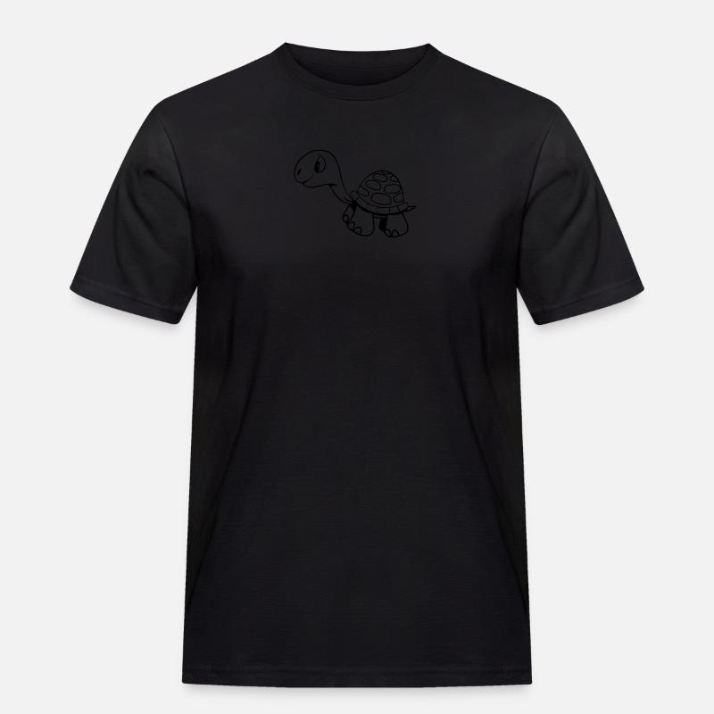 Turtle pattern flower - Men's Workwear T-Shirt - black