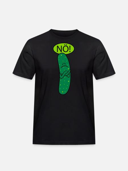 Saure Gurke (b) - Männer Workwear T-Shirt - Schwarz