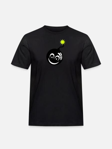 bomb smiley bomb wick 907 - Men's Workwear T-Shirt - black