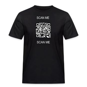 Scan me Prank - Männer Workwear T-Shirt - Schwarz - Vorne - AI Model Male 178 light (178cm)