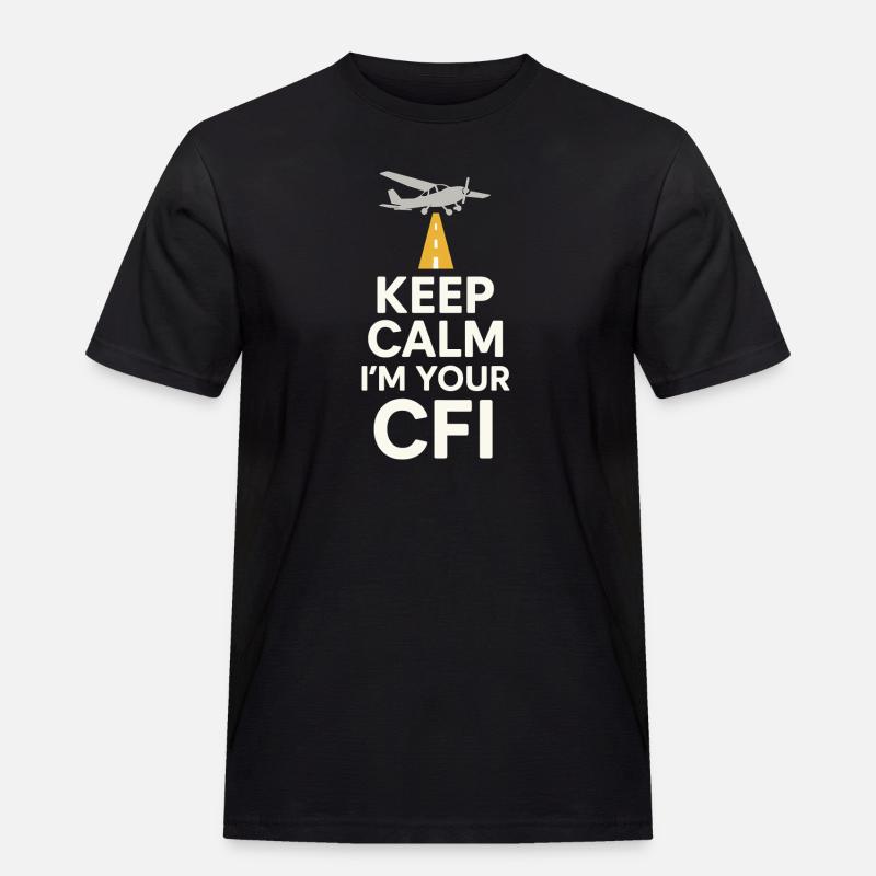 Fluglehrer Cfi Pilot Luftfahrtlehrer - Männer Workwear T-Shirt - Schwarz