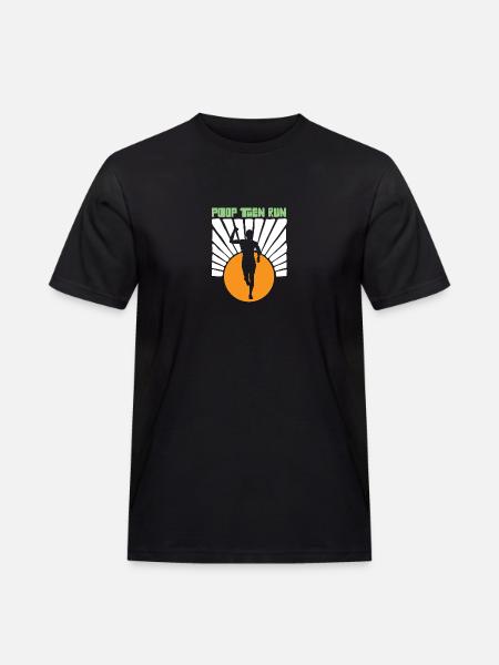 Poep en ren dan grappige marathonloper ultrarunning - Mannen Workwear T-shirt - zwart