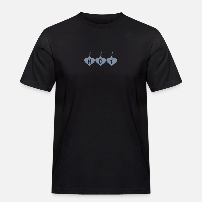 Heiß - Männer Workwear T-Shirt - Schwarz
