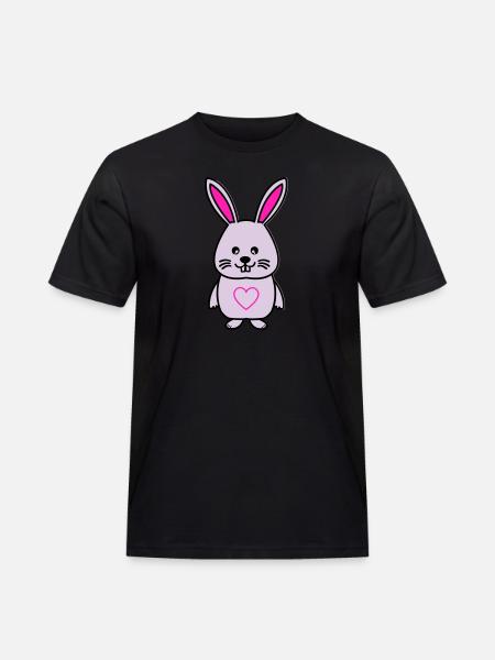 Bunny Comic Love - Men's Workwear T-Shirt - black