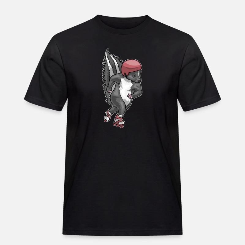 Stinktier Inline skating Inline skates - Männer Workwear T-Shirt - Schwarz