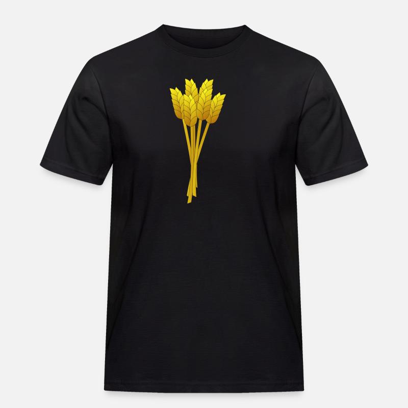 Stroh - Männer Workwear T-Shirt - Schwarz