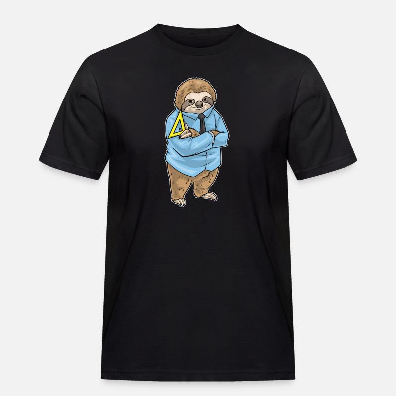Sloth Math Teacher Triangle - Men's Workwear T-Shirt - black