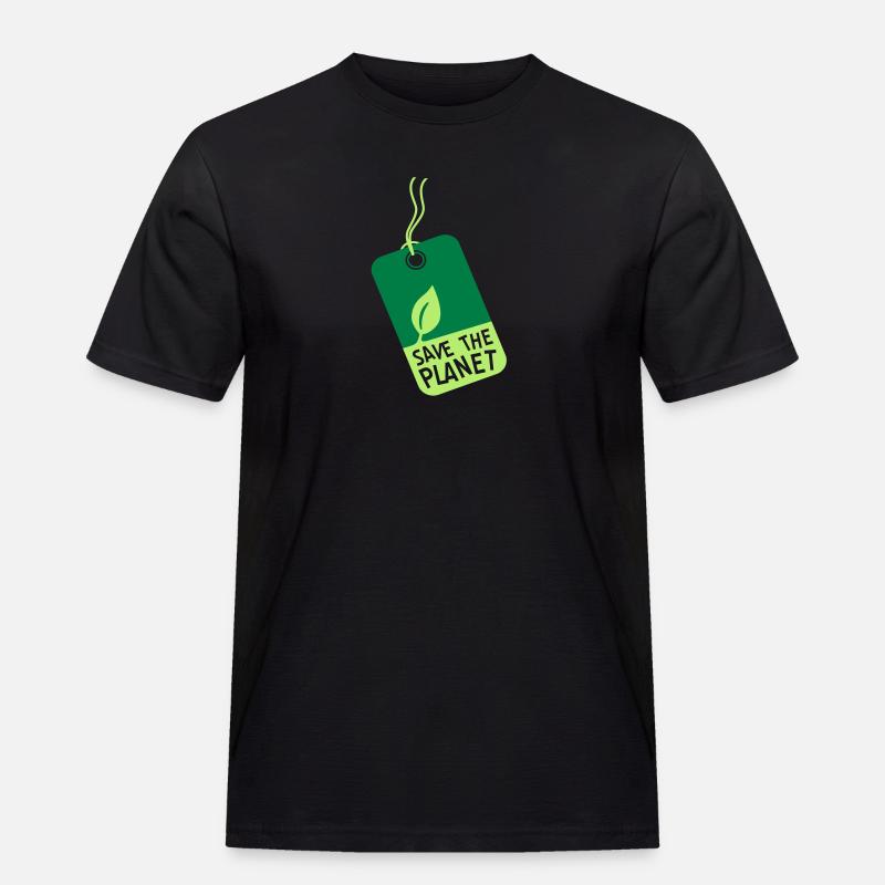 etikett_stp - Männer Workwear T-Shirt - Schwarz