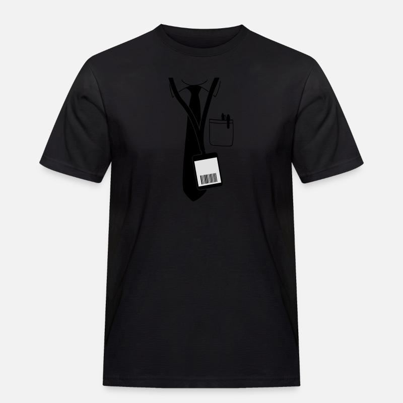 code pass - Männer Workwear T-Shirt - Schwarz