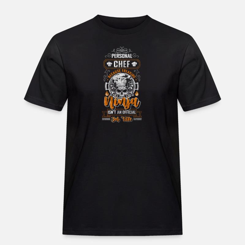 Kochen Chef Kochtopf - Männer Workwear T-Shirt - Schwarz