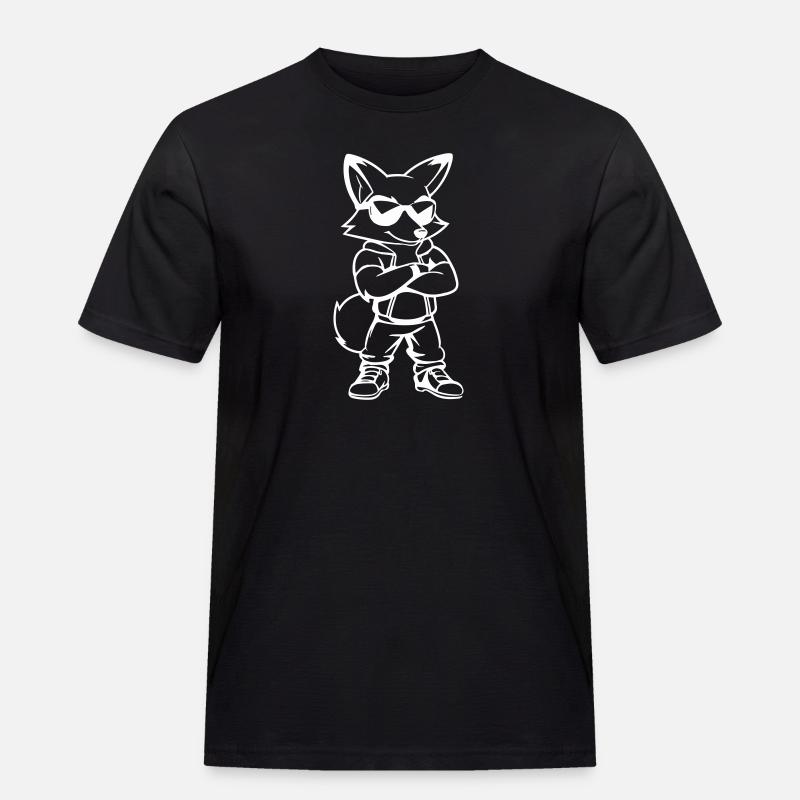 fuchs comic sonnenbrille - Männer Workwear T-Shirt - Schwarz